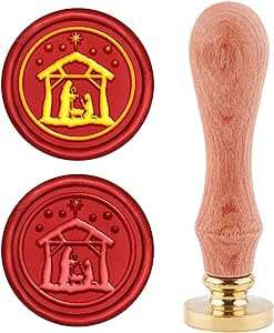 CRASPIRE Christmas Wax Seal Stamp Jesus Sealing Wax Stamps Xmas Easter Retro Wood Stamp Wax Seal ... | Amazon (US)