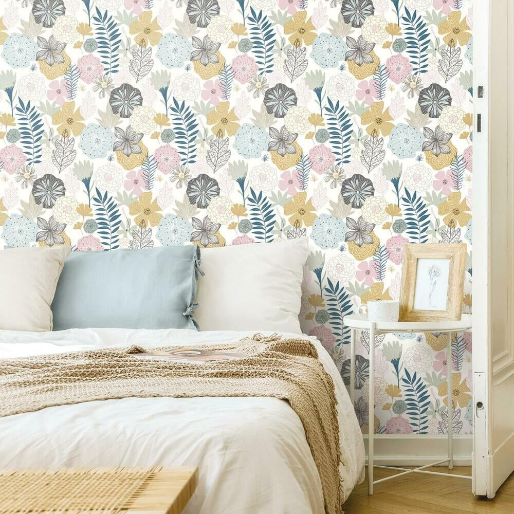 RoomMates Perennial Floral Peel & Stick Wallpaper | Walmart (US)