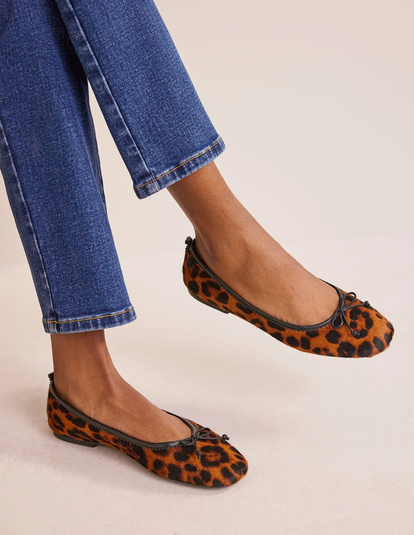 Kitty Flexi Sole Ballet Flats-Leopard | Boden (US)