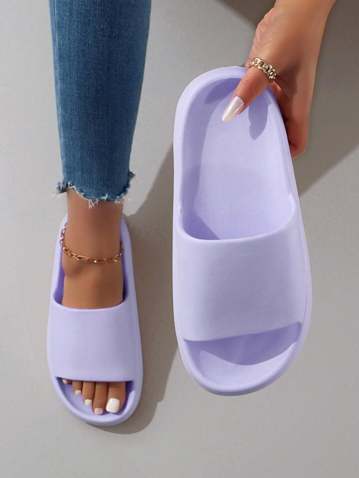 Fashionable Colorful Thick-Soled Anti-Slip Indoor/Outdoor/Beach/Bathroom Slippers For Men And Wom... | SHEIN