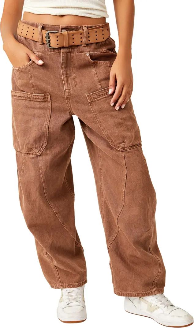 New School Relaxed Straight Leg Cargo Jeans | Nordstrom