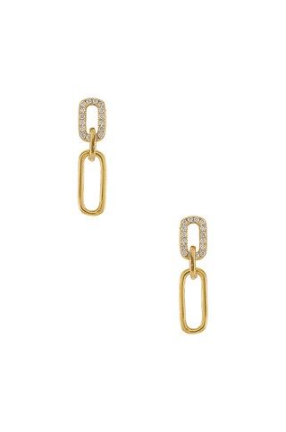 SHASHI Justice Pave Earrings in Gold from Revolve.com | Revolve Clothing (Global)