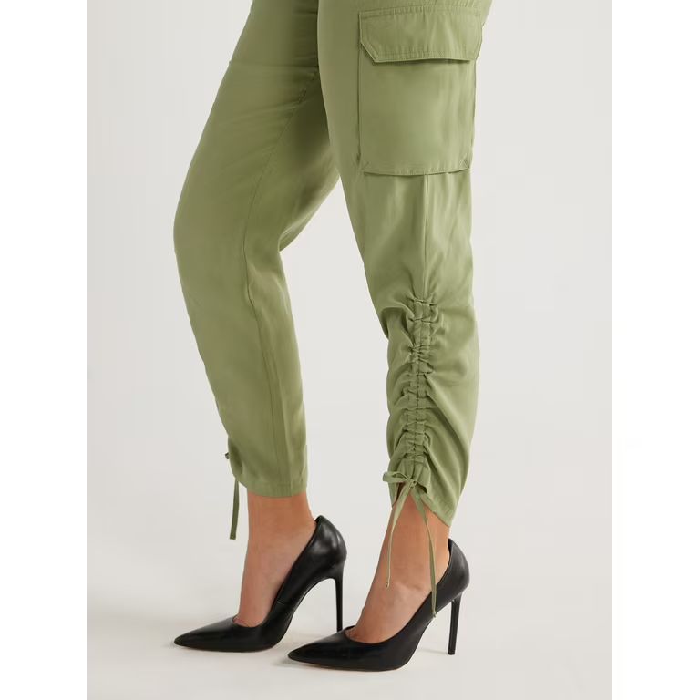 Sofia Jeans Women's Super High-Rise Luxe Cargo Pants, 27" Inseam, Sizes XXS-3XL | Walmart (US)