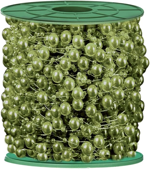 196 Feet Artificial Pearl Beads Garland Plastic Pearl Strands Chain Pearl String for Crafting Wed... | Amazon (US)