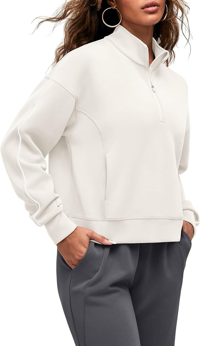 G4Free Smoofit Modal Soft Women's Half-Zip Sweatshirts Pullover Mock Neck Casual Tops with Pocket... | Amazon (US)
