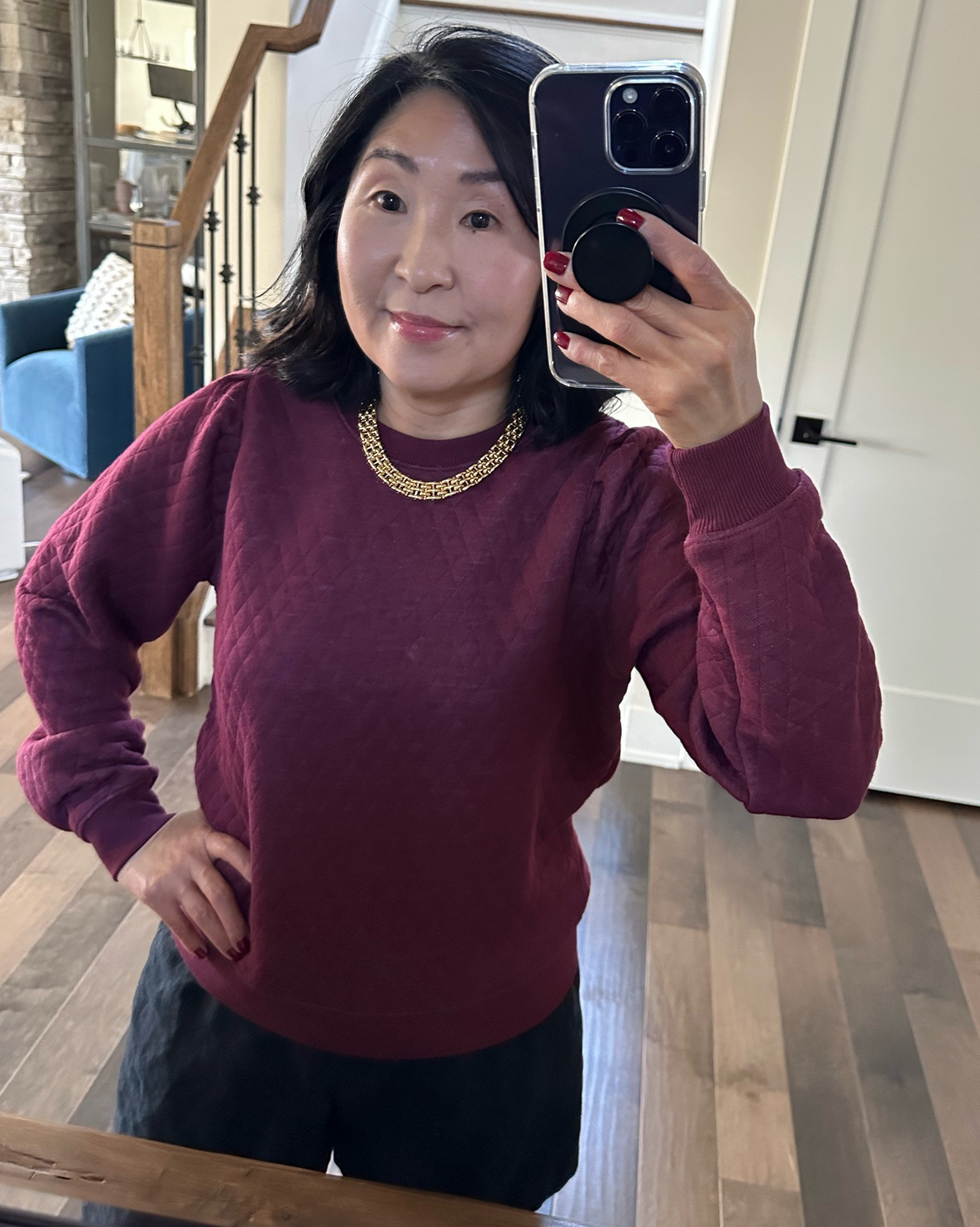 My necklace is from Dorsey, the CLARETTE LINK NECKLACE, in GOLD. But I have linked other options down below 
