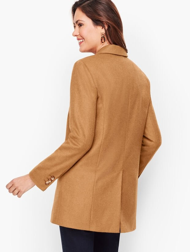 Brushed Italian Wool Long Blazer | Talbots