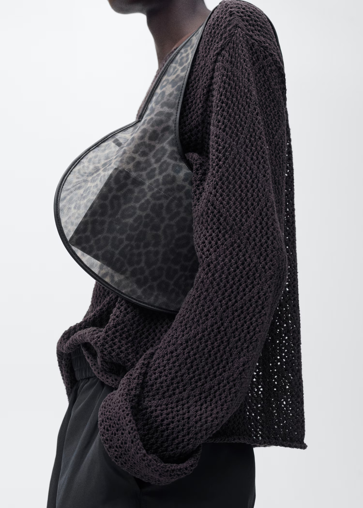 Semi-sheer leopard-print handbag | Mango (US/MX/AU)