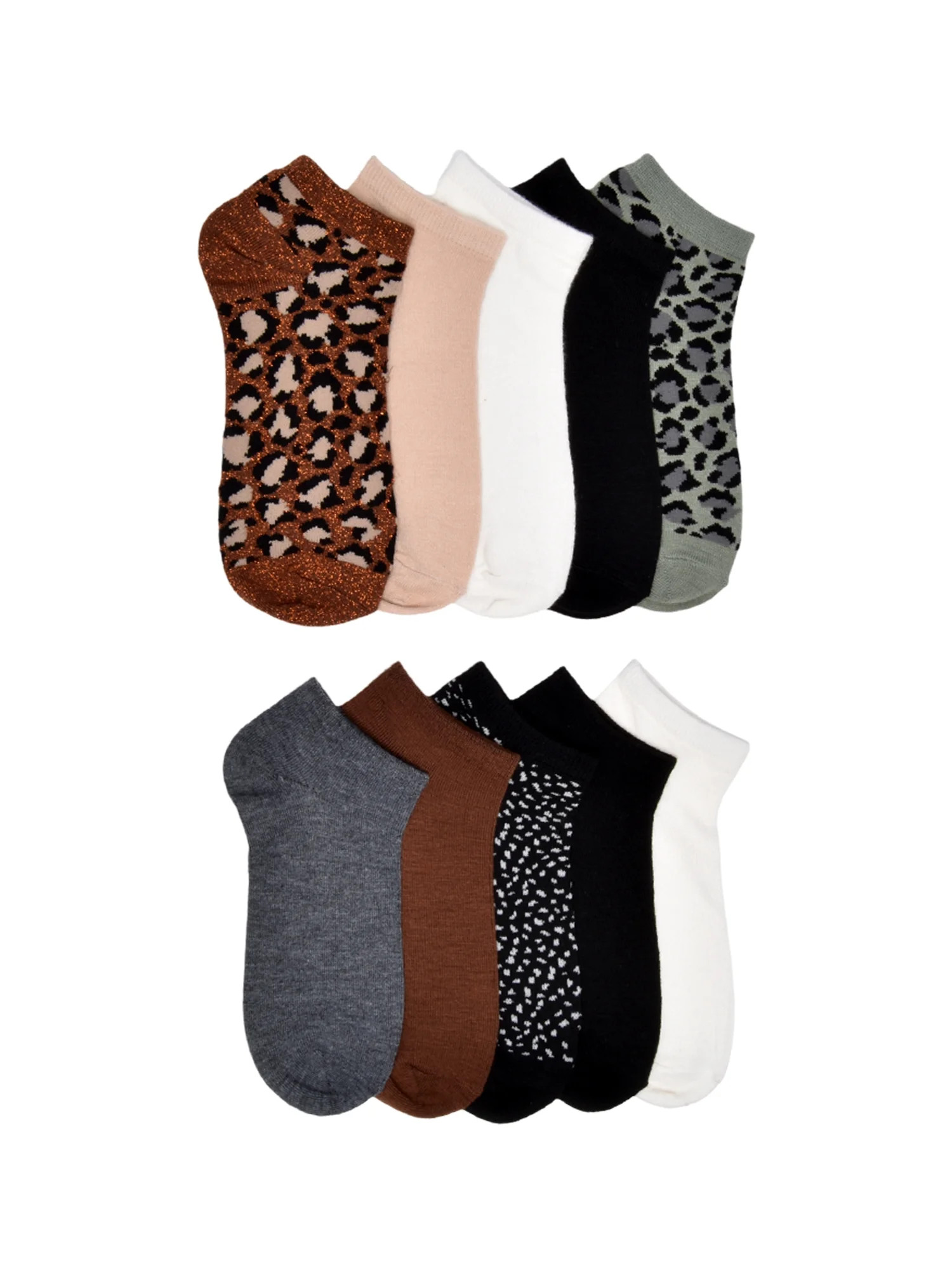 No Boundaries Women's Low-Cut Socks, 10-Pack, Sock Sizes 4-10 - Walmart.com | Walmart (US)