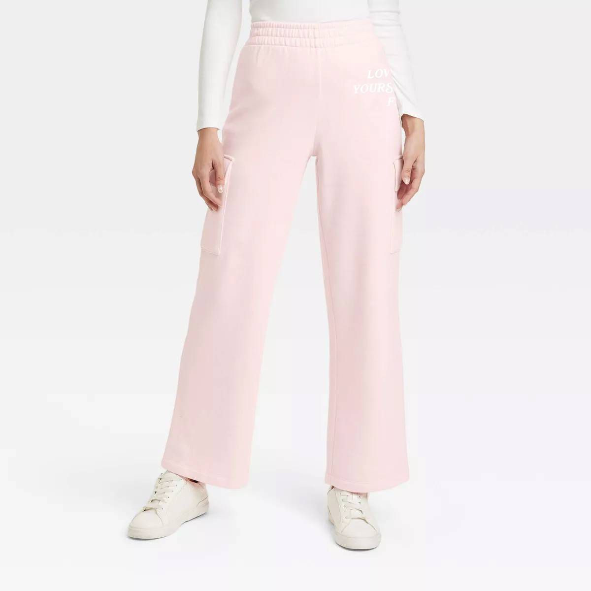 Women's Self Love Club Graphic Pants - Pink | Target