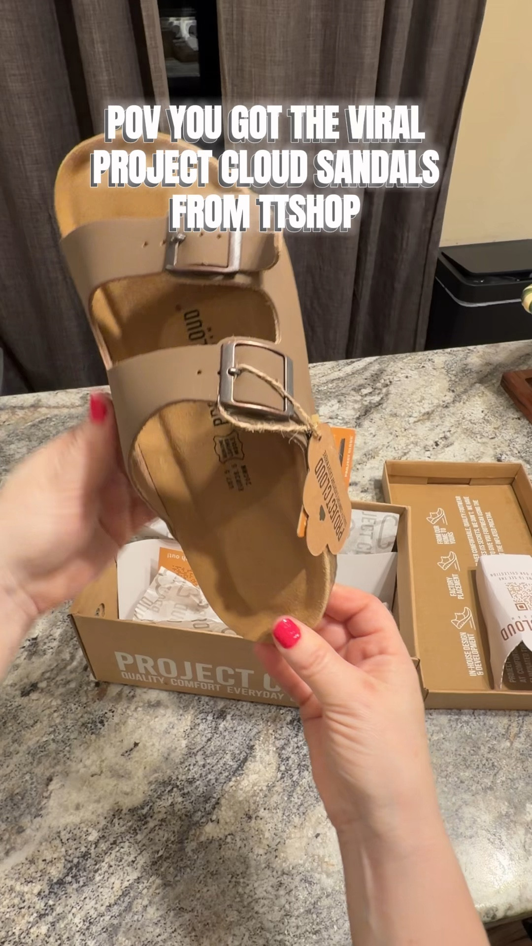 Project Cloud Women’s Sandals Birkenstock Arizona Dupe🤎🍄‍🟫 #sandals #shoes #arizona #mocha #slides #comfyslides 

#LTKActive #LTKSaleAlert #LTKgrwm