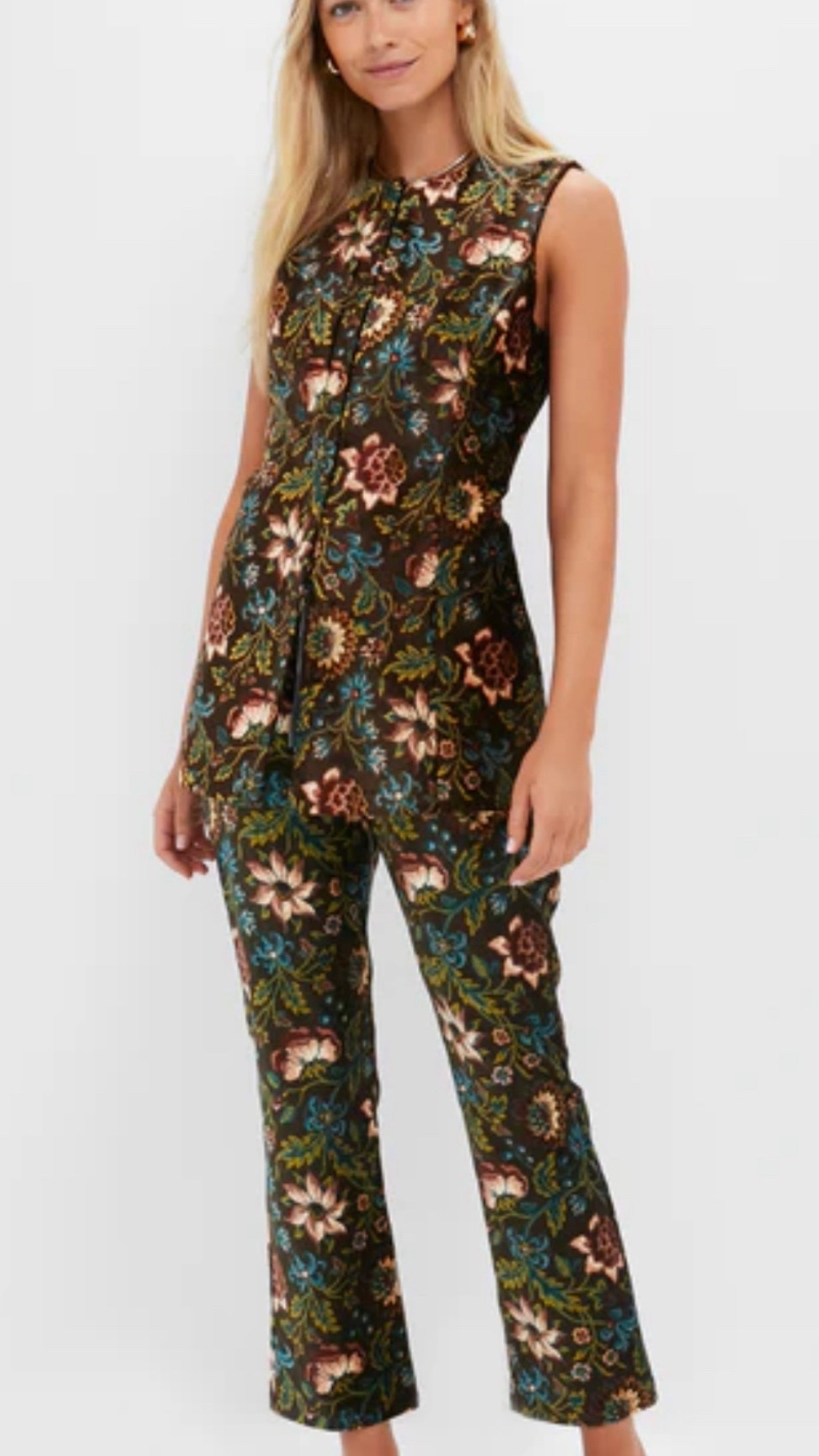 Matching set. Moody floral pants. Floral vest. Fall outfit. Outfit for events and parties 

#LTKSeasonal #LTKStyleTip #LTKOver40