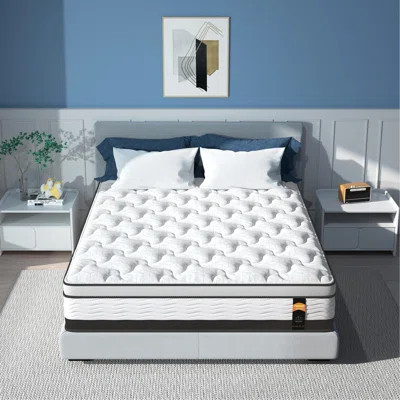 Hybrid Mattress In A Box, Cooling Gel Infused Memory Foam And Pocket Spring Mattress, Medium Firm | Wayfair North America