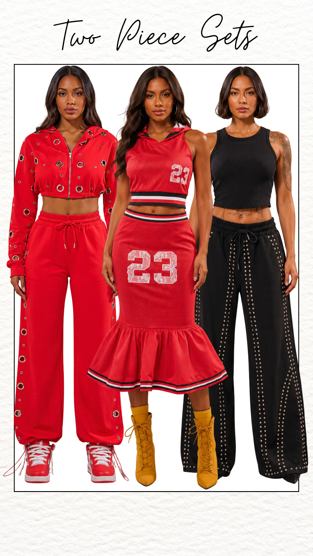 Akira two piece sets bring sporty glam bold colors studded details and statement matching outfits made to stand out from every angle. #AKIRA #TwoPieceSets #SportyStyle #StatementOutfits #MatchingSets #WomensFashion #FashionInspo #StreetStyle #TrendyOutfits #StuddedFashion #StyleInspo #GoingOutLooks #FashionFinds #BoldStyle 

 #LTKMidsize #LTKPetite #LTKPlusSize