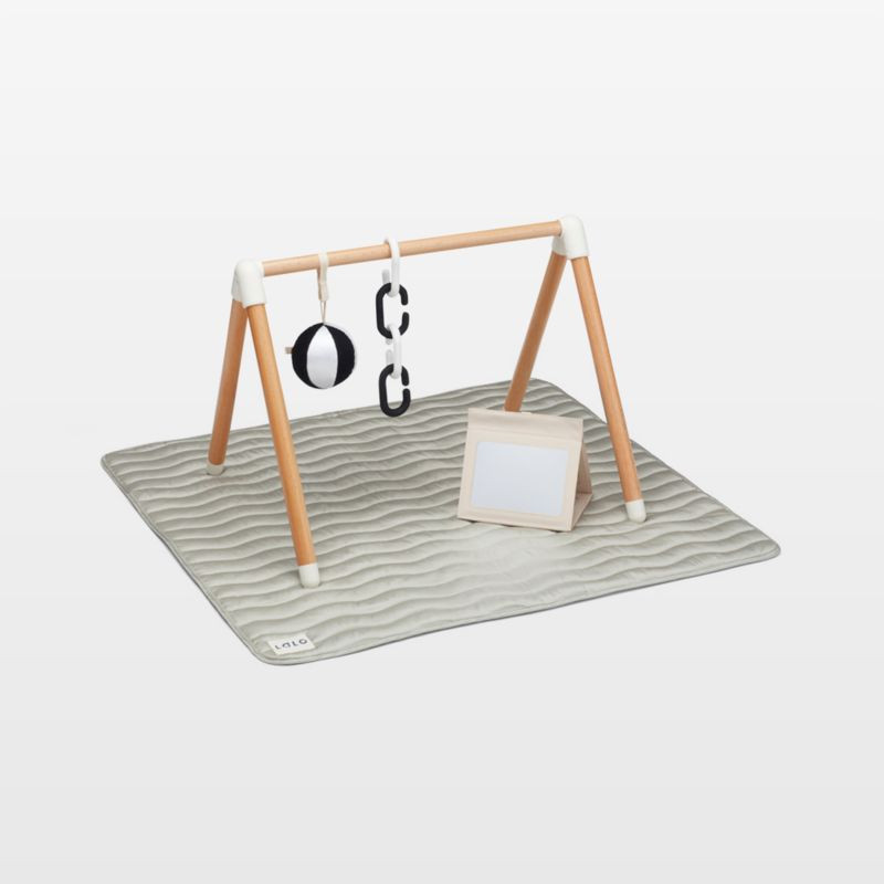 Lalo Sage Green Wooden Toddler Play Gym | Crate & Kids | Crate & Barrel