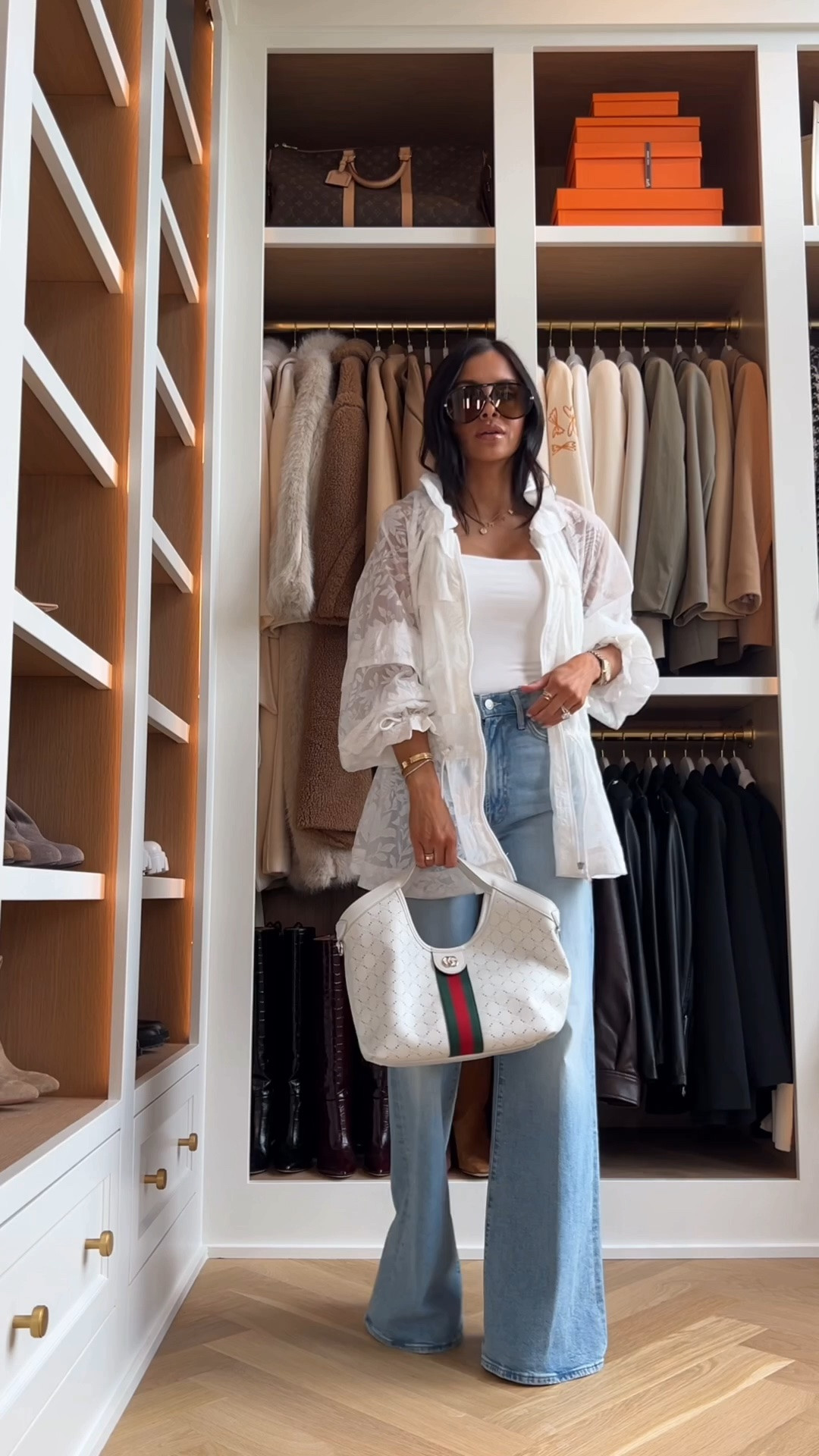 Summer outfit ideas
Anthro sheer jacket
Mother jeans
Amazon tank
Gucci giglio bag

#LTKOver40 #LTKSeasonal #LTKmomlife