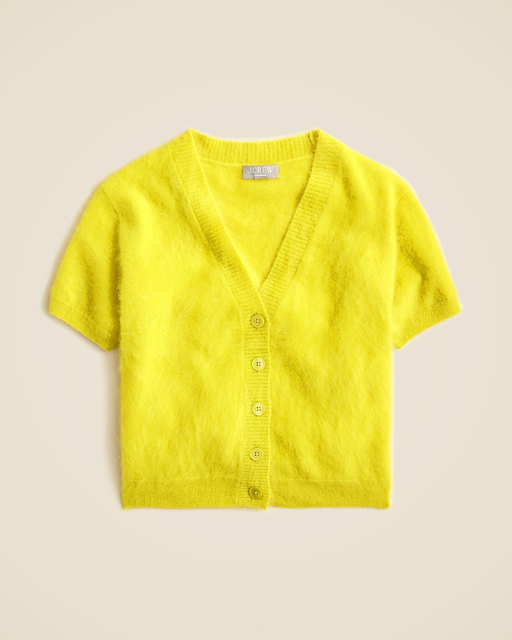 Brushed cashmere short-sleeve cardigan | J. Crew US