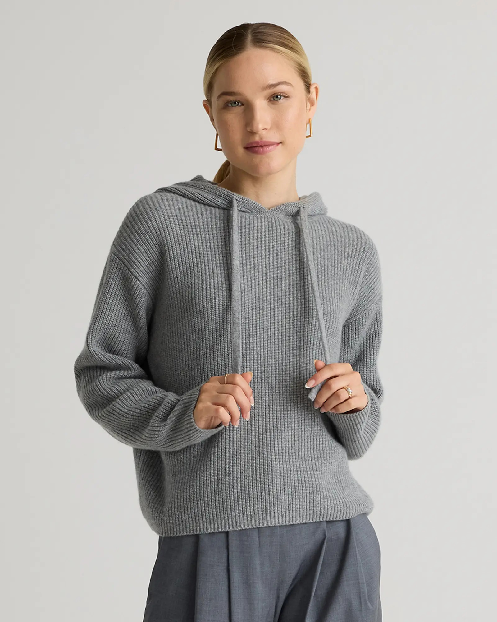 Mongolian Cashmere Fisherman Pullover Hoodie | Quince