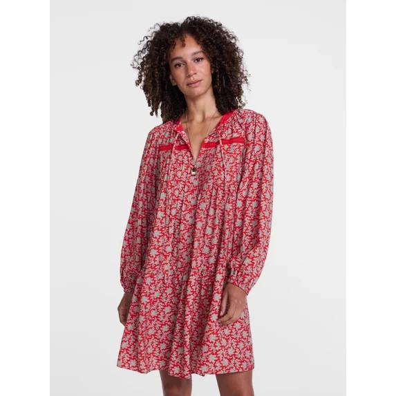 Scenario Women's Tiered Ruffle Mini Dress, Sizes XS-XXXL | Walmart (US)