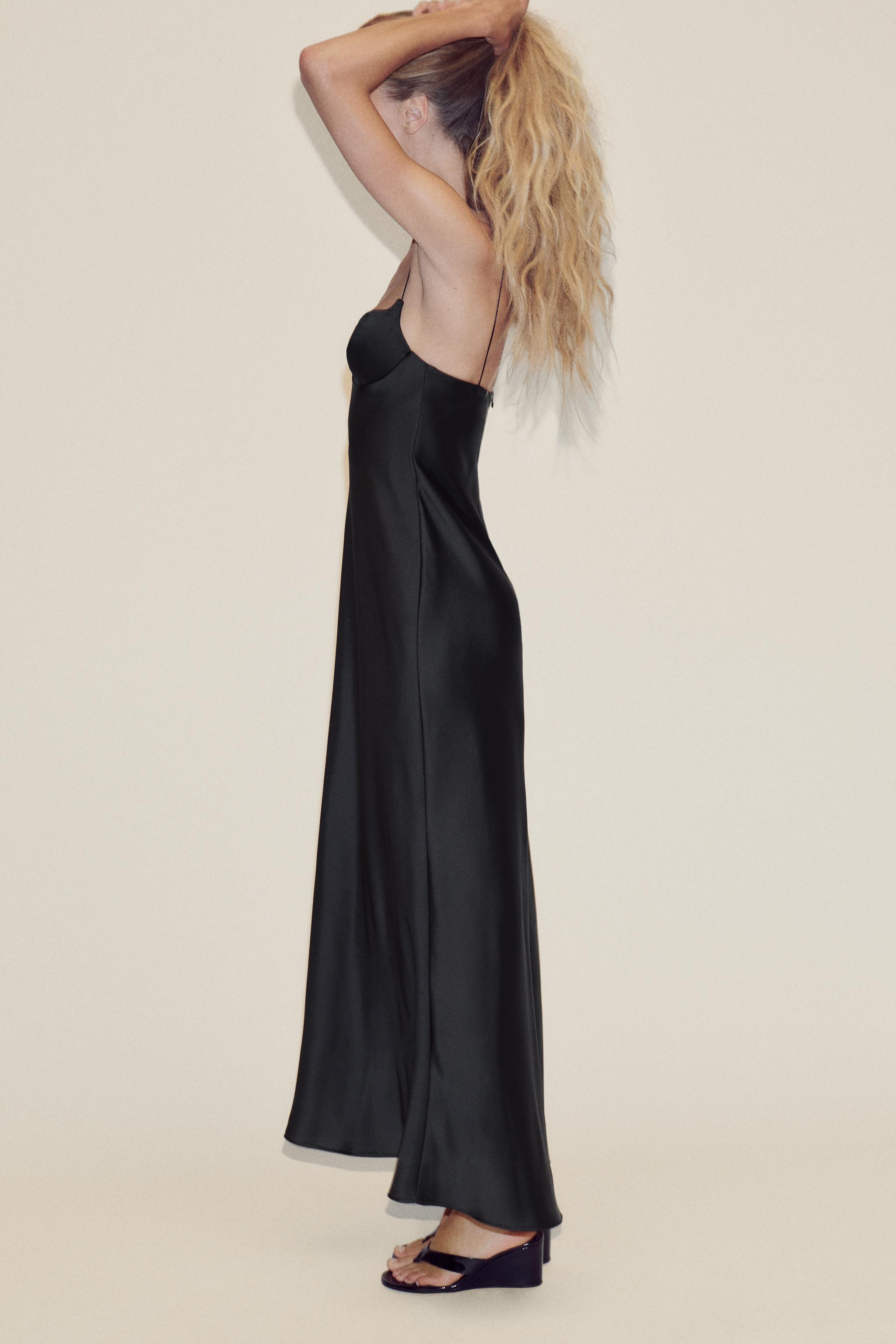 SATIN LONG DRESS | Zara US