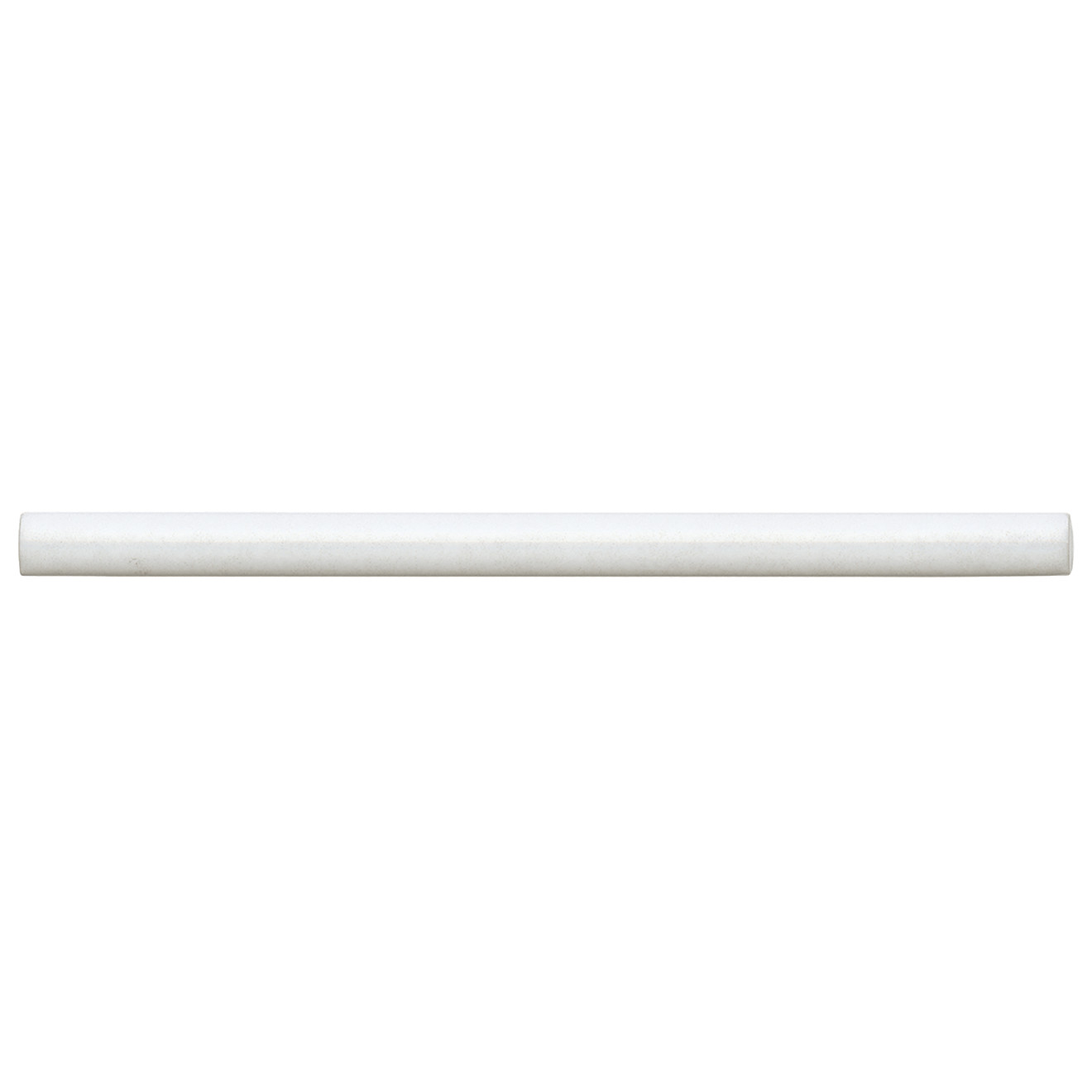 Cloe 0.5" x 8" Ceramic Jolly Miter Edge in White | Bedrosians Tile & Stone