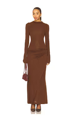 LAMARQUE Apolleni Dress in Brown from Revolve.com | Revolve Clothing (Global)