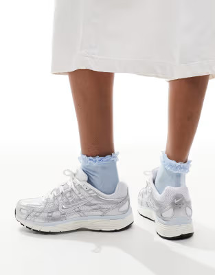 Nike P-6000 sneakers in white, gray and blue | ASOS | ASOS (Global)