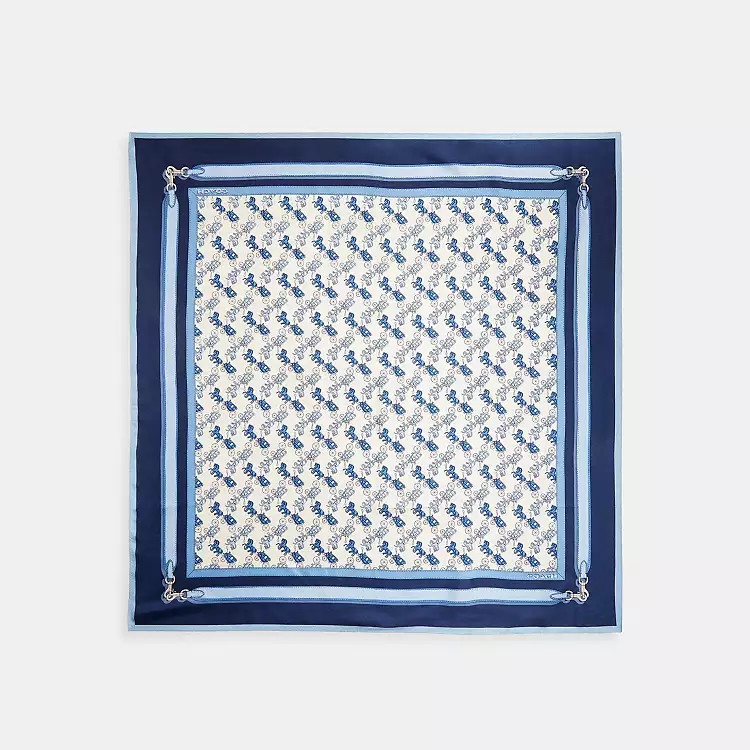 Blue silk scarf | | Coach (US)