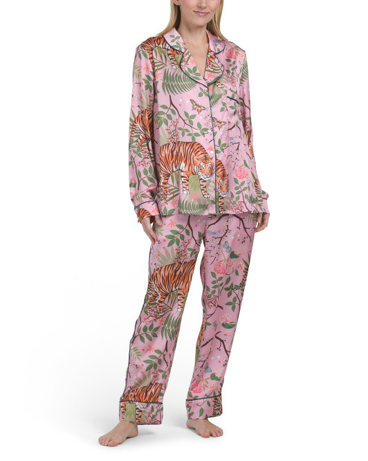 Tiger Blossom Pajama Set | TJ Maxx