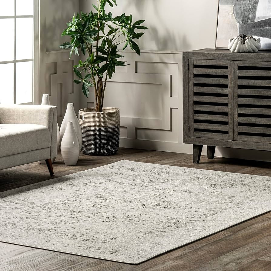 nuLOOM Odell Faded Vintage Area Rug, 7x9, Ivory | Amazon (US)