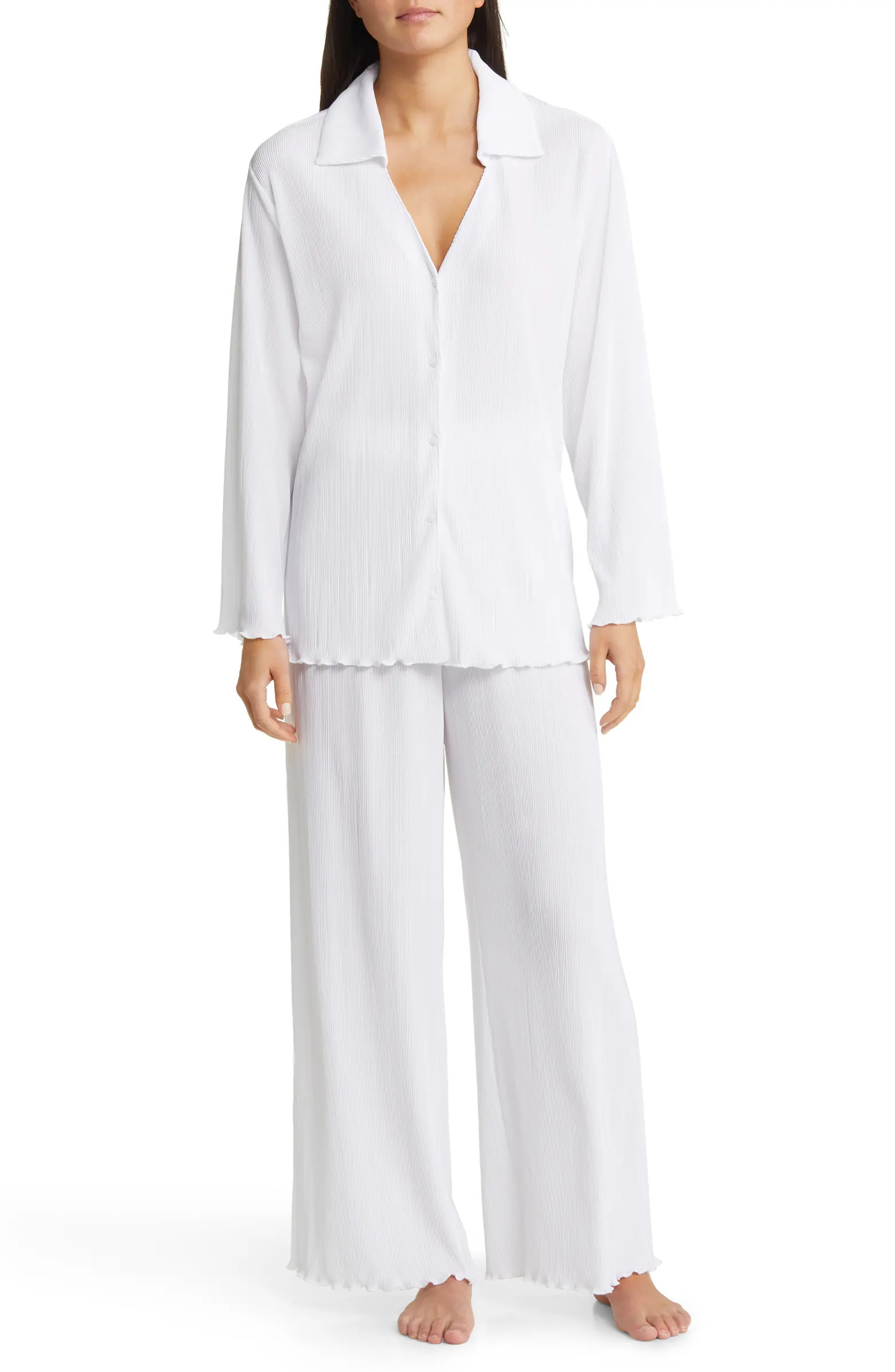 Open Edit Plissé Pajamas | Nordstrom | Nordstrom