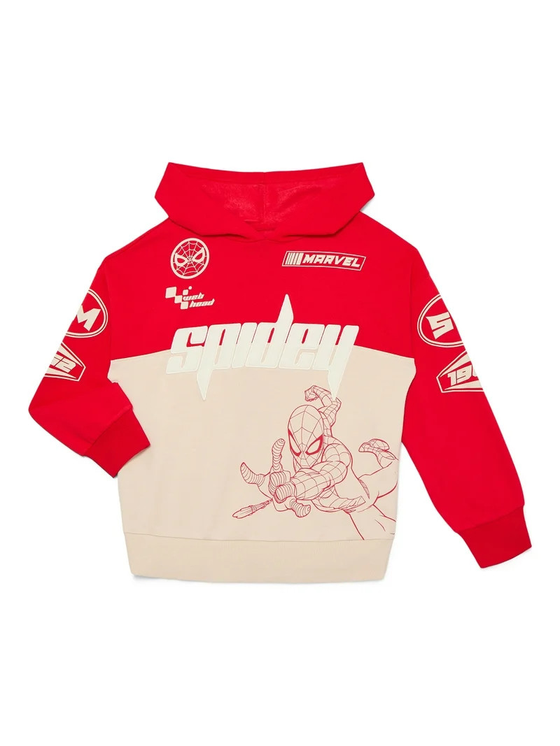 Spider-Man Boys' Graphic Colorblocked Hoodie Sweatshirt, Sizes 4-18 | Walmart (US)