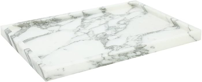 Real Luxurious Natural Marble Vanity Tray Genuine Marble Storage Tray for Home Decor Stone Tray f... | Amazon (US)