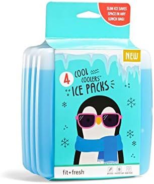 Cool Coolers by Fit + Fresh, Slim Ice Packs, Reusable & Long-Lasting, Perfect For Your Kid's Lunc... | Amazon (US)