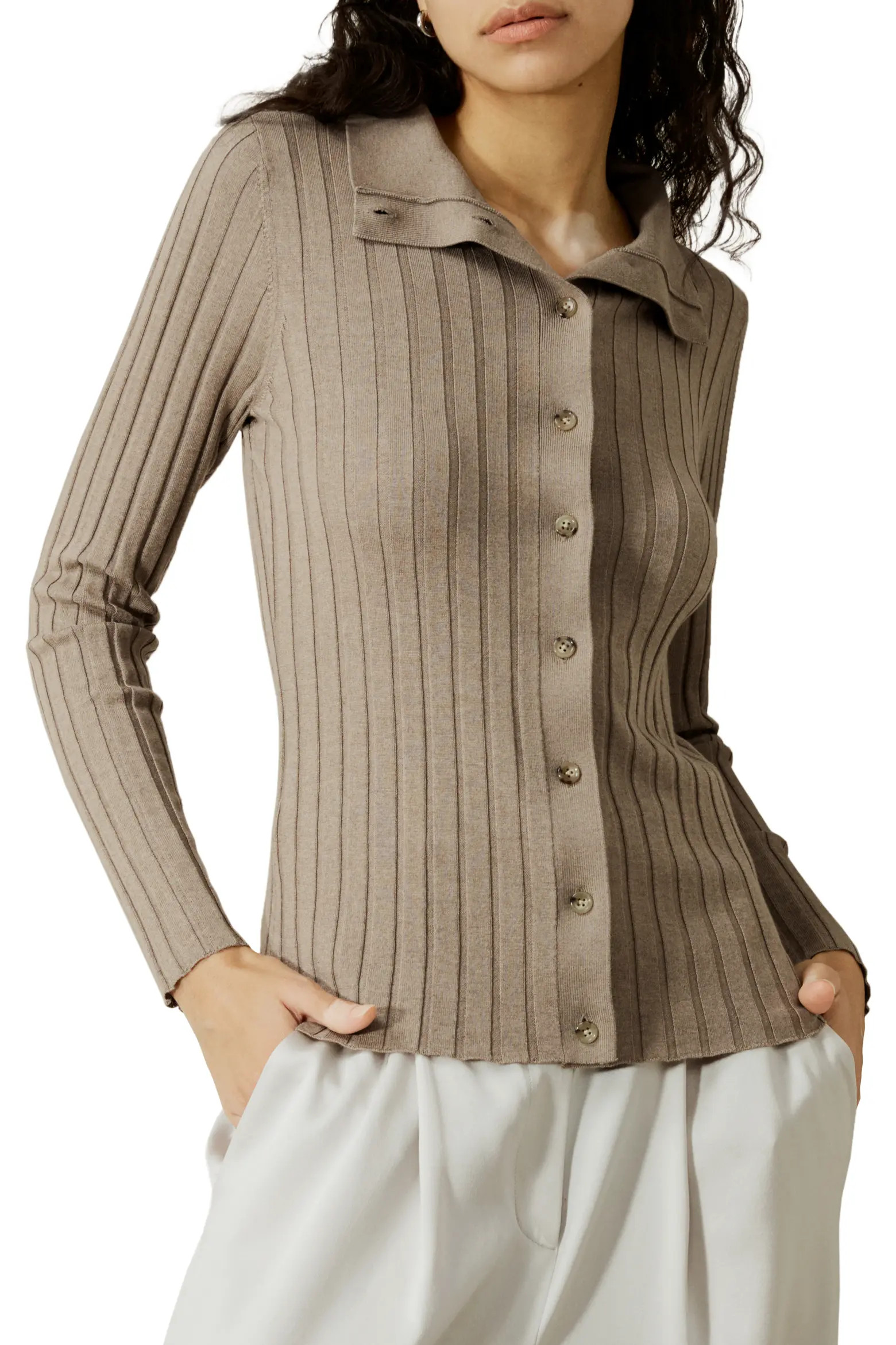 Women's Ribbed Silk-Cashmere Blend Cardigan (Women) | Nordstrom | Nordstrom