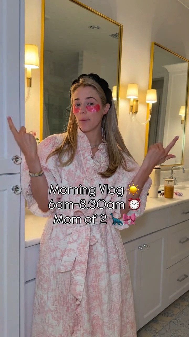 a morning in my life… as a 34 year old mom of two 🤍 5 months + 2 years old 🦕🎀☀️⏰