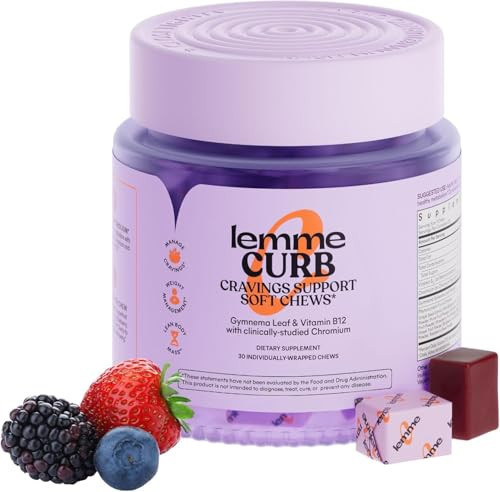 Lemme Curb Cravings Soft Chews - Manage Appetite, Support Metabolism & Lean Body w/Clinically Studied Chromium, Gymnema & B12 for Healthy Weight Management, Mixed Berry | Amazon (US)
