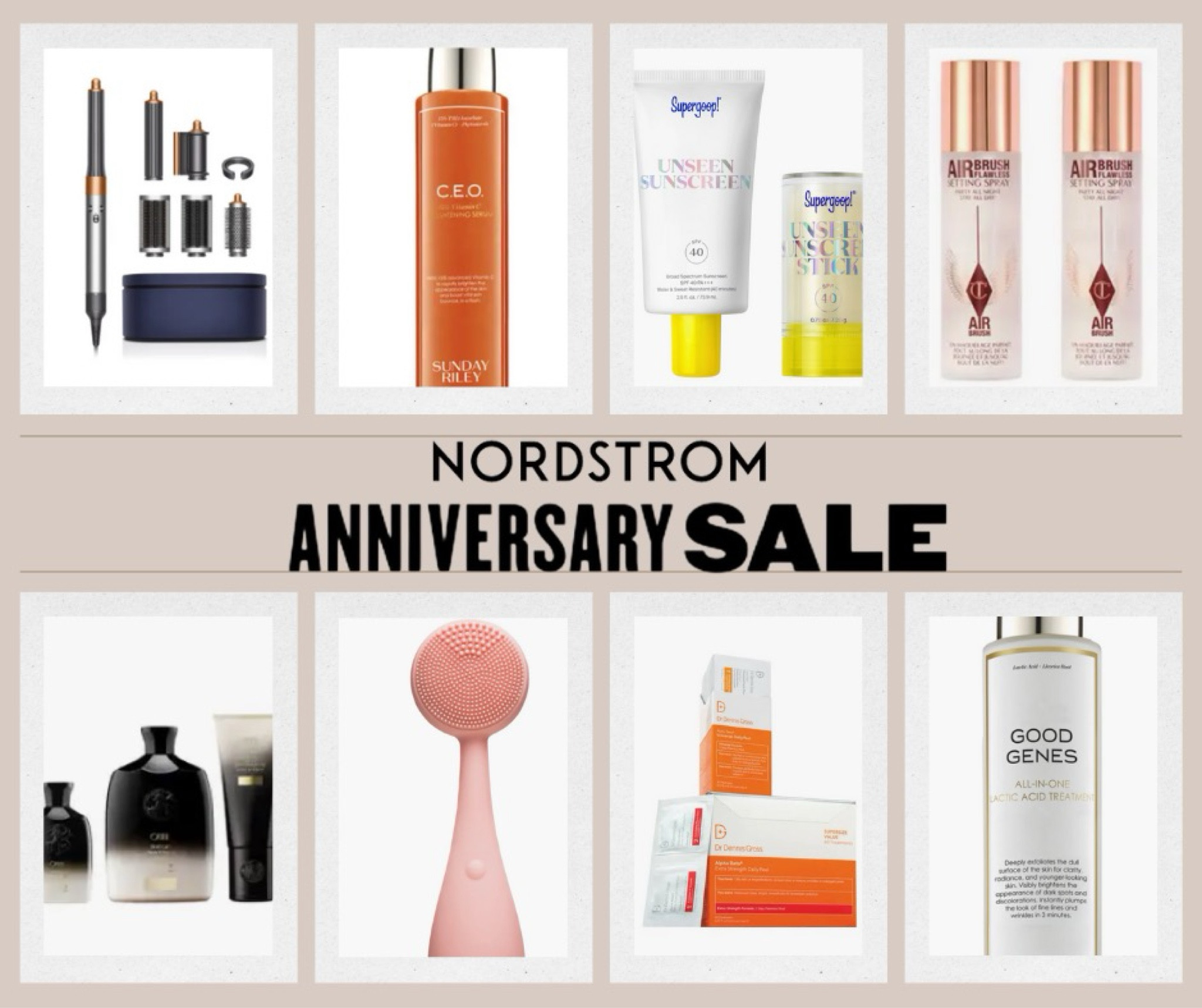Nordstrom Anniversary Sale 
Beauty products 
Beauty sale 
Sunday Riley 
Dr Dennis Gross peel pads 
Oribe 
PM clean 
Supergoop sunscreen 


#LTKBeauty #LTKxNSale #LTKSummerSales