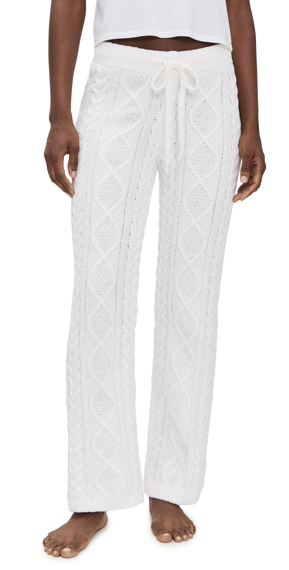 PJ Salvage Cozy Chenille Cable Knit Pants Ivory L | Shopbop
