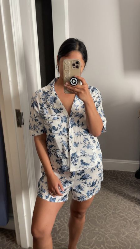 How cute are these pajamas for summer from @abercrombie? I like my pajamas to fit super loose so I’m wearing the medium here, but they do run TTS.
They’re also perfect for bridesmaids & brides. 
…
#pajamas #weddingpajamas #loungewear #abercrombie 

#LTKwedding #LTKfindsunder50