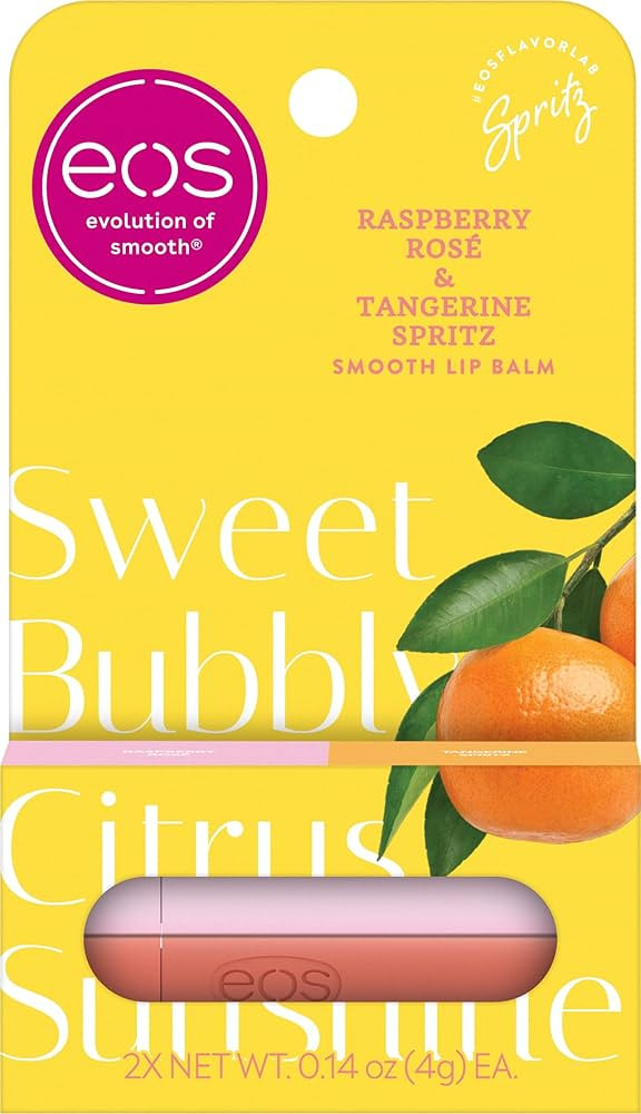 eos Limited Edition Lip Balm, Raspberry Rosé, Tangerine Spritz - Moisturizing, Hydrating Lip Bal... | Amazon (US)