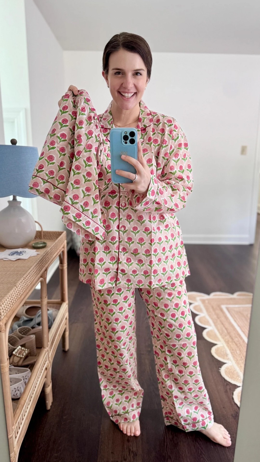 Obsessed with this block print pajama set from Amazon! Comes with shorts and pants. 

#LTKFindsUnder50 #LTKStyleTip #LTKMidsize