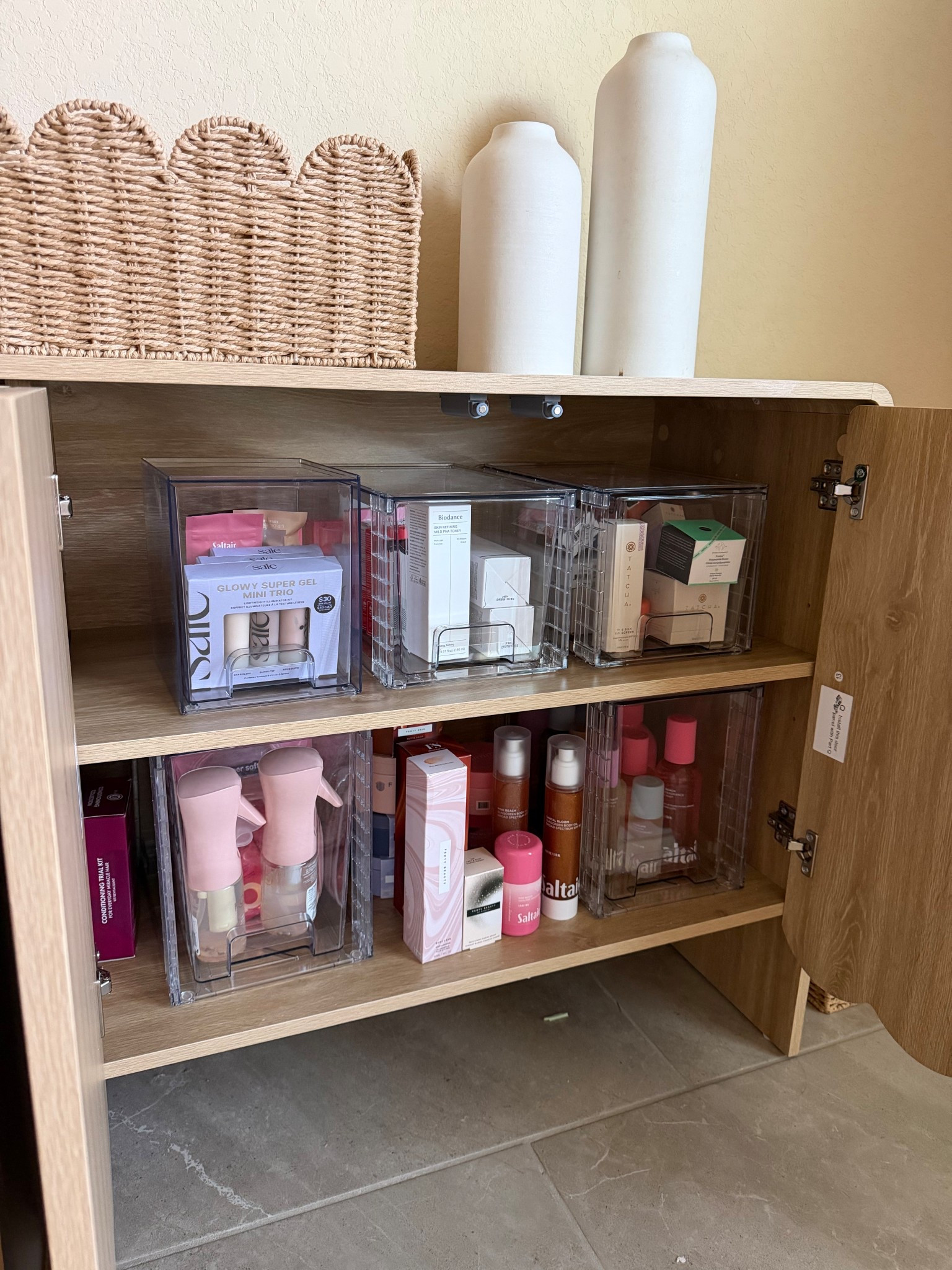 Clear acrylic stackable storage drawers. 

#LTKHome