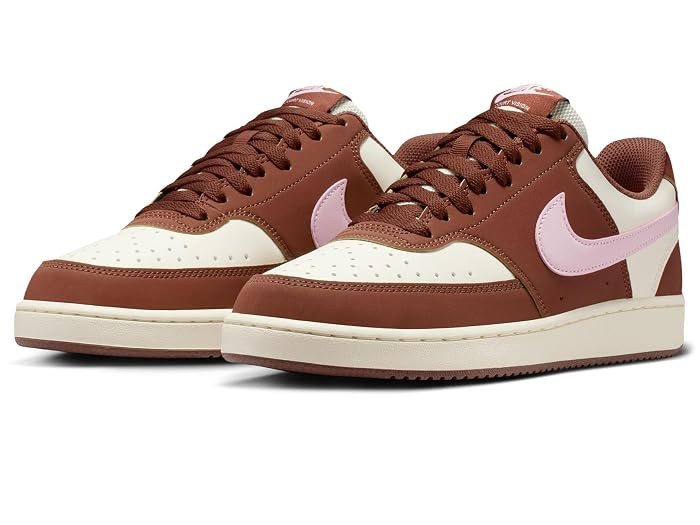 Nike Court Vision Low Women's Shoes Pure Platinum/Pink Foam/White : 6 M, Synthetic | Zappos.com