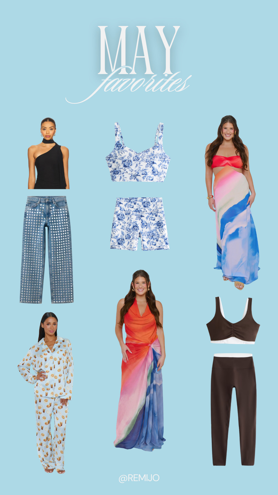 May favorites! 🩵

Wedding guest dresses
Activewear
Studded jeans
Date night outfits
Summer dresses
Pajama set 

 #LTKgrwm #LTKootd #LTKSeasonal