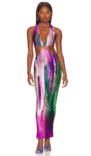 Long Gaia Dress in Magenta Pop | Revolve Clothing (Global)