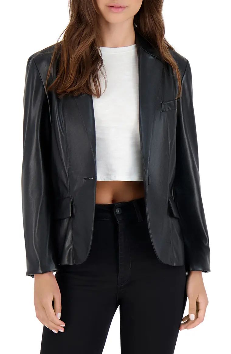 Serious or Not Faux Leather Blazer | Nordstrom