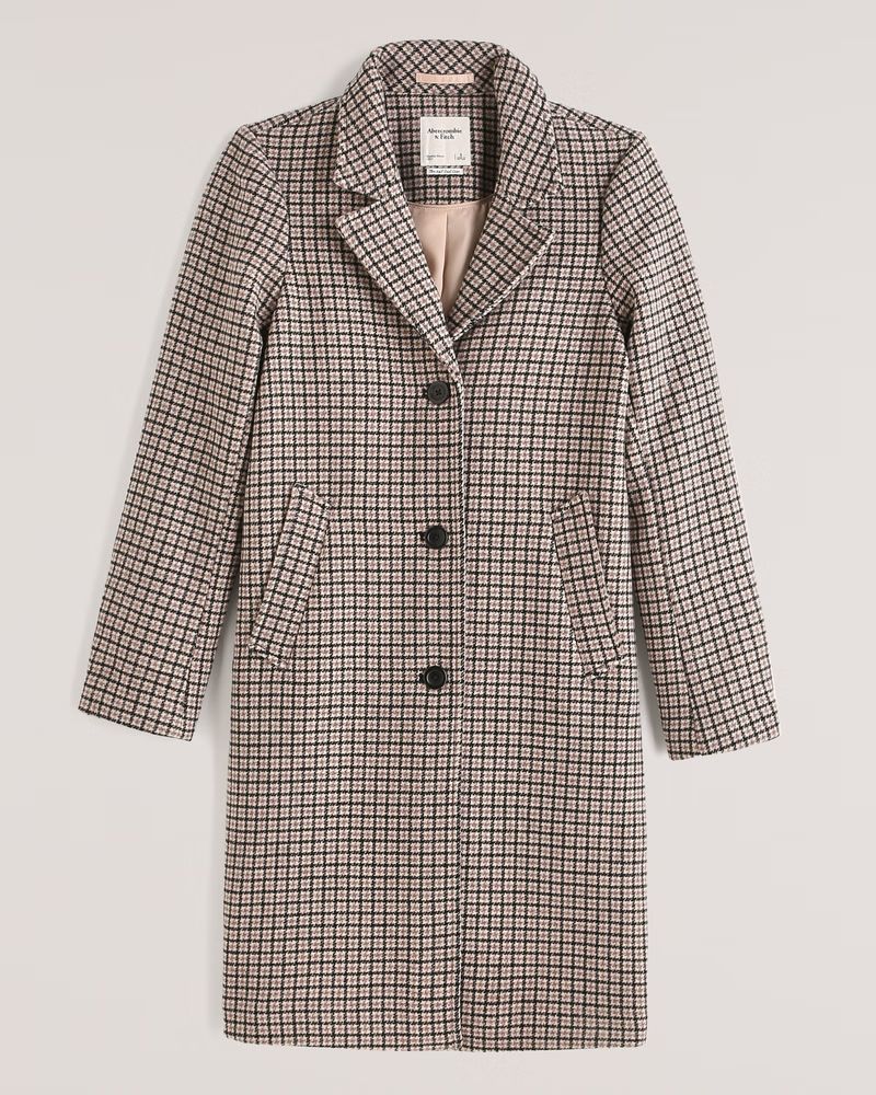 Women's Wool-Blend Dad Coat | Women's Coats & Jackets | Abercrombie.com | Abercrombie & Fitch (US)