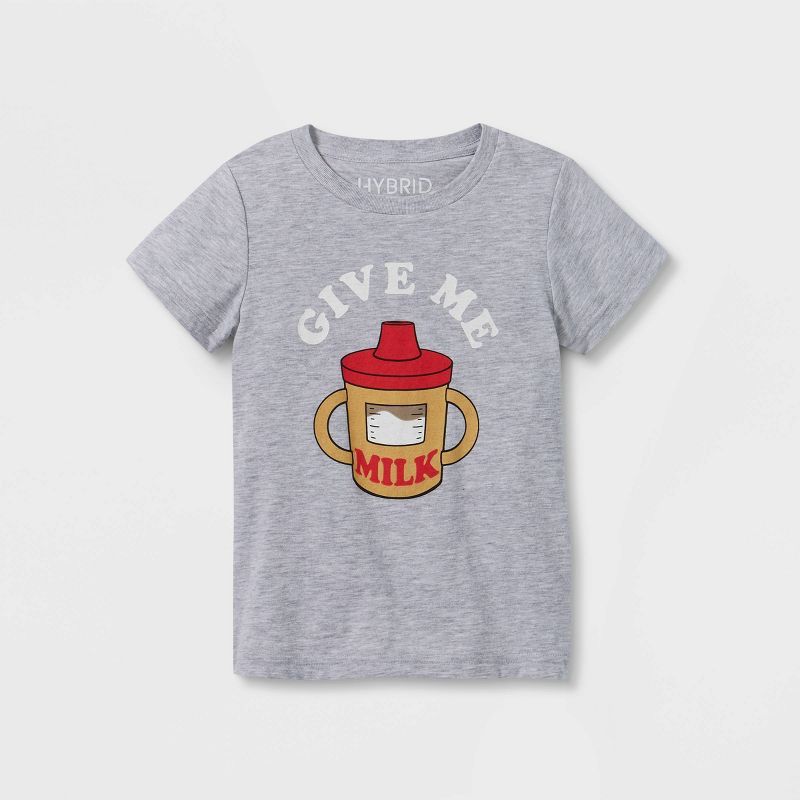 Toddler Short Sleeve Crew Neck T-Shirt - Heathered Gray | Target