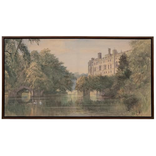 Hobby Lobby Vintage Castle Canvas Wall Decor, Canvas Print with Wood Frame, 23.5 x 41 inches, Horizontal Landscape | Amazon (US)